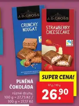 Lidl Plněná čokoláda nabídka