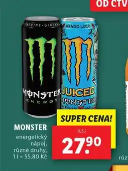 Lidl Monster energy drink nabídka