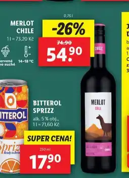Lidl Merlot chile nabídka