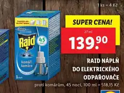 Lidl Raid náplň do elektrického odpařovače nabídka