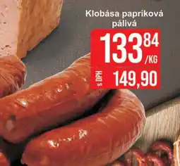Jip Klobása papriková pálivá nabídka
