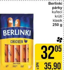 Jip Berlinki párky nabídka
