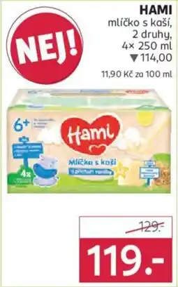 Rossmann HAMI mlíčko s kaší nabídka