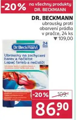 DR. BECKMANN ubrousky proti obarvení prádla v pračce, 24 ks