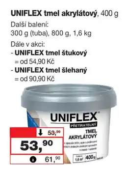 Barvy a laky drogerie UNIFLEX tmel akrylátový, 400 g nabídka