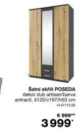 Sconto Šatní skříň POSEDA nabídka