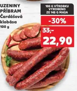 Kaufland UZENINY PŘÍBRAM Čardášová klobása 100 g nabídka