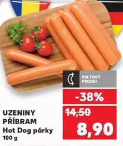 Kaufland UZENINY PŘÍBRAM Hot Dog párky nabídka