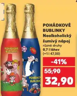 Kaufland POHÁDKOVÉ BUBLINKY Nealkoholický šumivý nápoj 0.7L nabídka