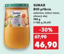 Kaufland SUNAR BIO příkrm nabídka