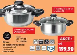Kaufland Hrnec se skleněnou poklicí nabídka