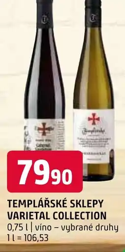 Terno TEMPLÁŘSKÉ SKLEPY VARIETAL COLLECTION 0,75L nabídka