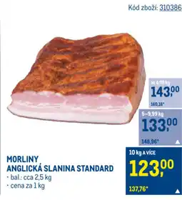 Makro MORLINY ANGLICKÁ SLANINA STANDARD nabídka