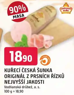 Trefa KUŘECÍ ČESKÁ ŠUNKA ORIGINÁL Z PRSNÍCH ŘÍZKŮ NEJVYŠŠÍ JAKOSTI nabídka