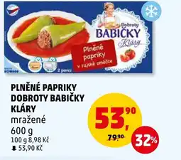 Penny Market PLNĚNÉ PAPRIKY DOBROTY BABIČKY KLÁRY nabídka