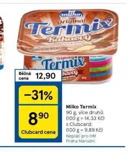Tesco Milko termix nabídka