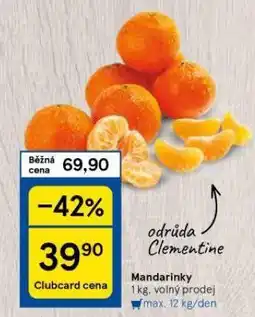 Tesco Mandarinky nabídka