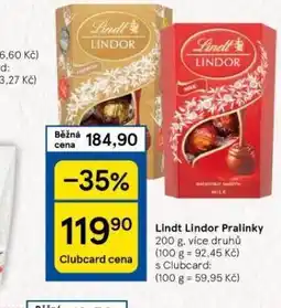 Tesco Lindt lindor pralinky nabídka