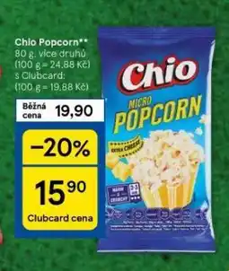 Tesco Chio popcorn nabídka