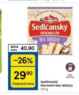 Tesco Sedlčanský hermelín bez laktózy nabídka