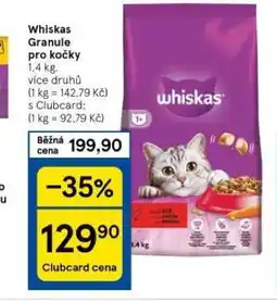 Tesco Whiskas granule pro kočky nabídka