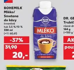 Kaufland Bohemulk mléko / smetana do kávy nabídka