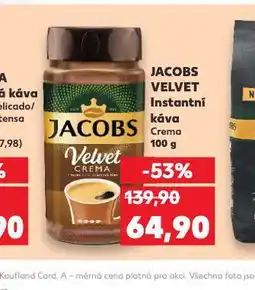 Kaufland Jacobs velvet instantní káva nabídka