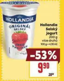 Billa Hollandia Selský jogurt nabídka
