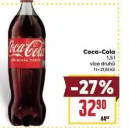 Billa Coca-Cola 1.5L nabídka