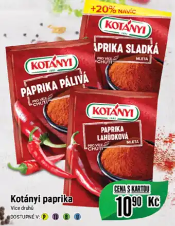 Tamda Foods Kotányi paprika nabídka