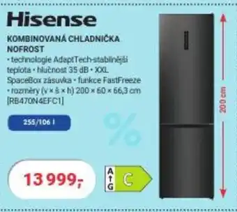 Planeo Elektro Hisense KOMBINOVANA CHLADNICKA NOFROST nabídka