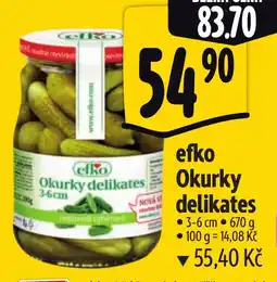Albert Efko Okurky delikates nabídka