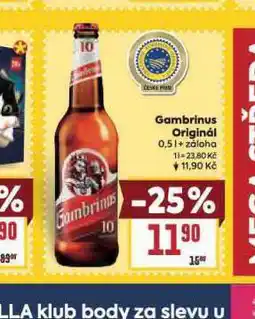 Billa Pivo gambrinus originál nabídka