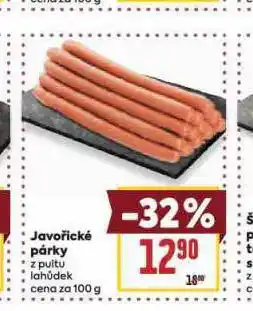 Billa Javořické párky nabídka