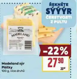Billa Madeland sýr plátky nabídka