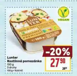 Billa Lunter rostlinná pomazánka nabídka