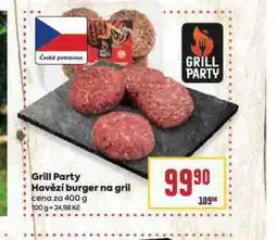 Billa Grill party hovězí burger na gril nabídka