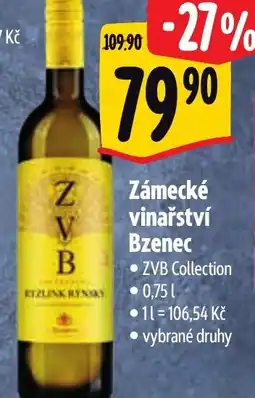 Albert Zámecké vinařství Bzenec nabídka