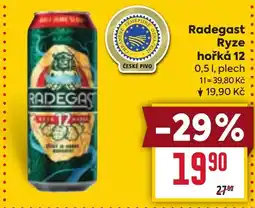 Billa Radegast Ryze hořká 12 nabídka