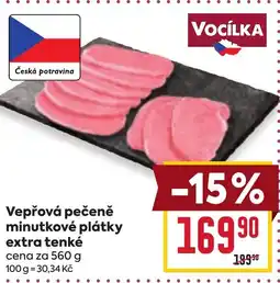 Billa Vepřová pečeně minutkové plátky extra tenké nabídka