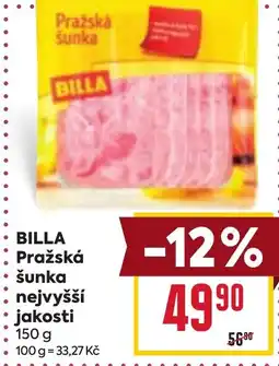 Billa BILLA Pražská šunka nejvyšší jakosti nabídka