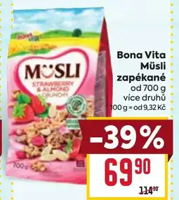 Billa Bona Vita Müsli zapékané nabídka