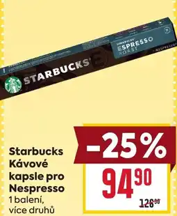 Billa Starbucks Κάνονέ kapsle pro Nespresso nabídka