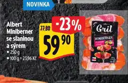 Albert Miniberner se slaninou a sýrem nabídka