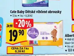 Albert Cute baby dětské vlhčené ubrousky nabídka