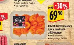 Albert Kuřecí masový špíz v marinádě chilli-mango nabídka