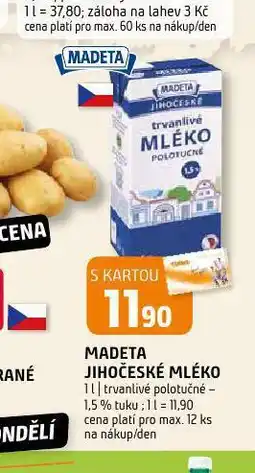 Terno Madeta jihočeské mléko nabídka