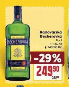 Billa Karlovarská becherovka nabídka