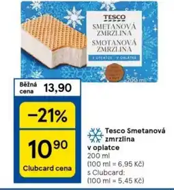 Tesco Tesco Smetanová zmrzlina v oplatce nabídka