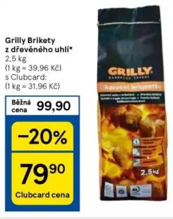 Tesco Grilly Brikety z dřevěného uhlí nabídka